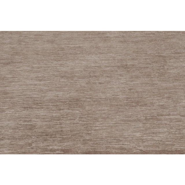 Rug & Kilim Rug & Kilim’s Oversized Modern Textural Rug in Brown, White and Beige Striae - 11x18 For Sale - Image 4 of 8