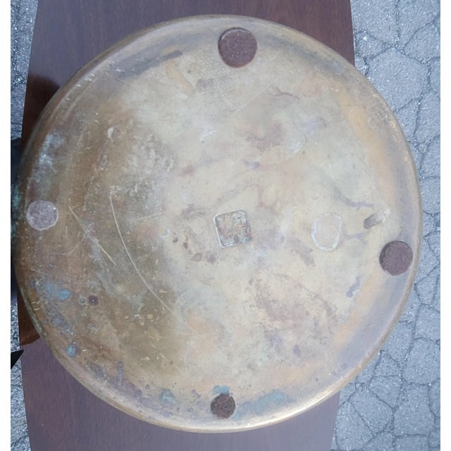 Late 19th Century Chinese Hammered & Engraved Brass Jardinière Planter For Sale - Image 9 of 10