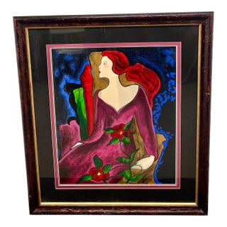 1990s Linda Le Kinff La Debutante Framed Art Print Signed Limited Edition 16/350 For Sale
