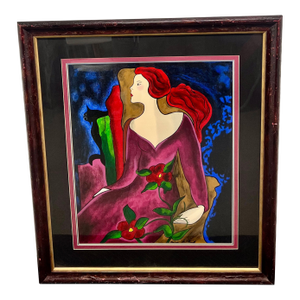 1990s Linda Le Kinff La Debutante Framed Art Print Signed Limited Edition 16/350