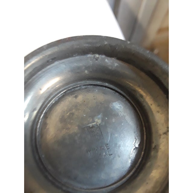 Small pewter pitcher found in the North East of France. We believe it's a milk pitcher Beautifully oxidized over time....