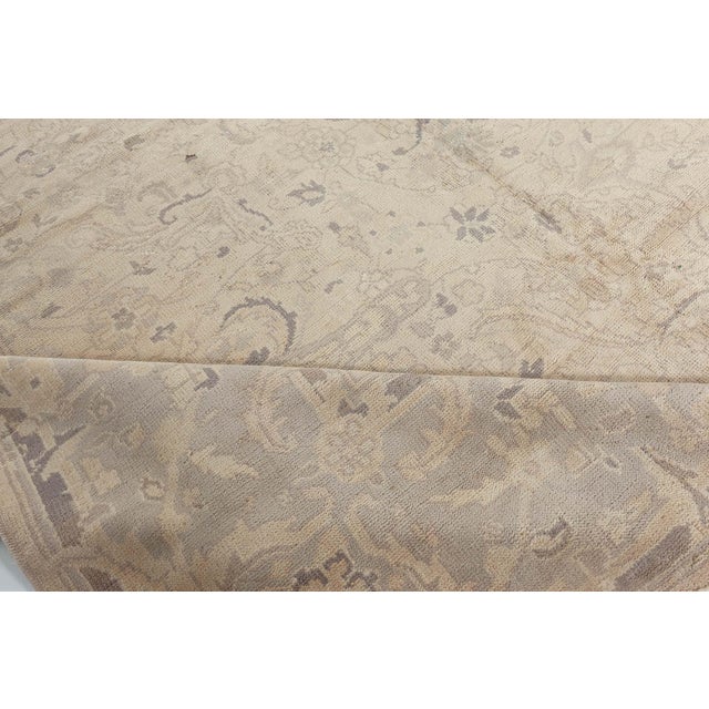 Early 20th Century Fine Antique Indian Handmade Wool Rug For Sale - Image 5 of 7