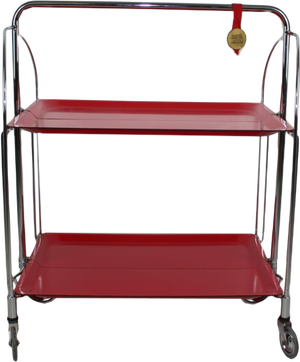 Mid-Century Dinette Foldable Serving Trolley from Bremshey Solingen, 1960s