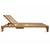 Outdoor natural teak wood slatted chaise lounge chair. Adjustable back height for maximum comfort and versatility. Pull-...