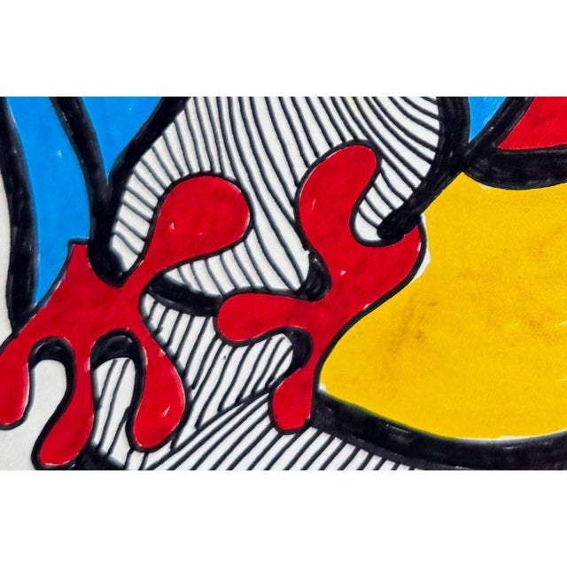 2020s The Space We Share — Nathalie Gribinski — Small Abstract Figurative Drawing (8 X 8 In, 2025) For Sale - Image 5 of 6