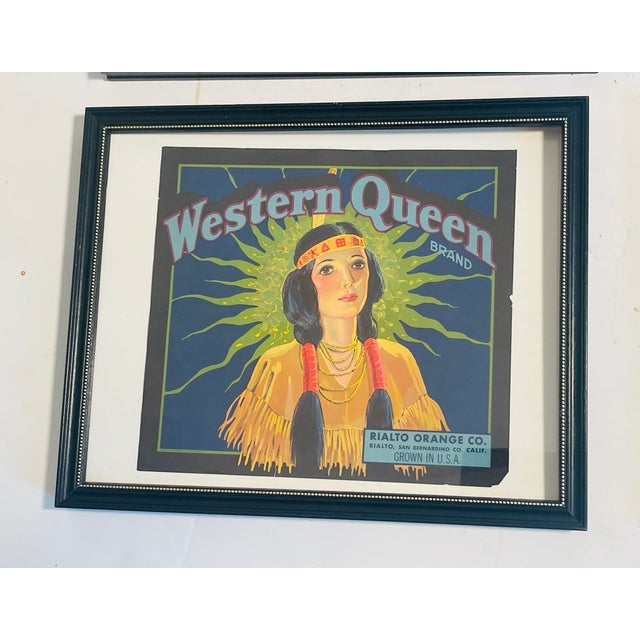 Printmaking Materials Sunkist Vintage Polychrome Advertisement Posters Framed - Set of 4 For Sale - Image 7 of 8