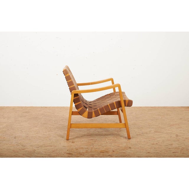 Model 652 Vostra Armchair in Beech and Fabric by Jens Risom for Walter Knoll, 1942 For Sale - Image 6 of 13