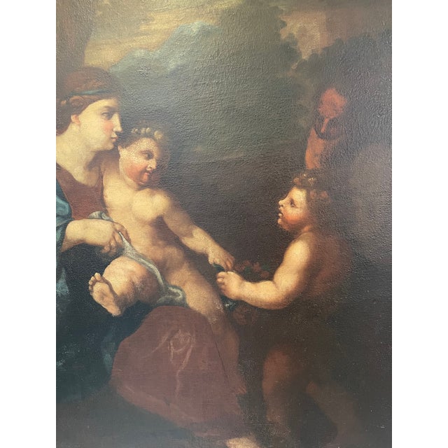 Antique the Virgin Mary With Infant Christ Oil Painting For Sale In Boston - Image 6 of 6