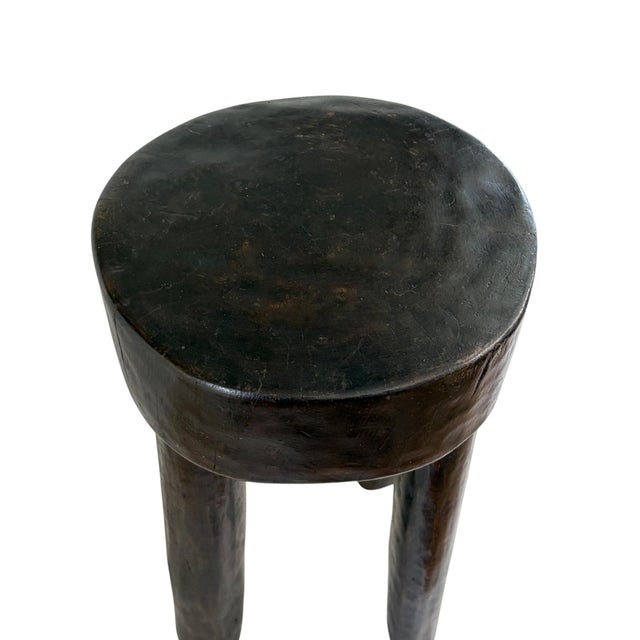 African Vintage Wood Milk Stool Hehe Gogo People Tanzania 14.25 " H For Sale - Image 10 of 10
