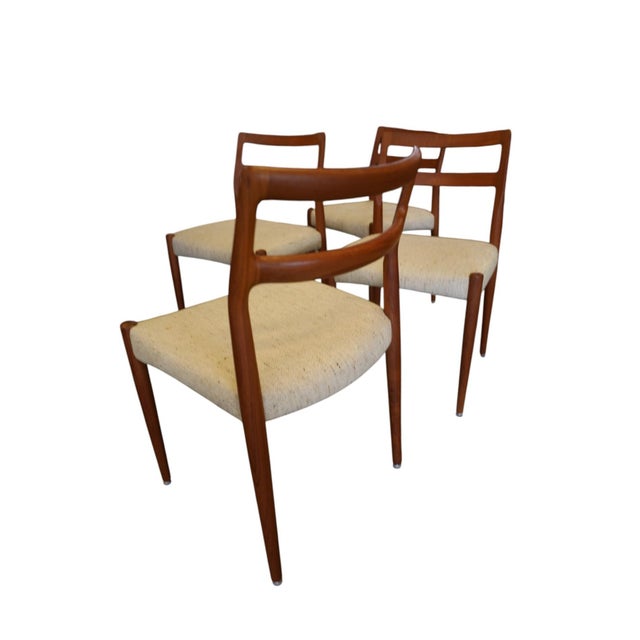 Mid-Century Modern Chairs in Teak and Leather by Henning Kjærnulf for KS Møbler, 1960s, Set of 4 For Sale - Image 3 of 14