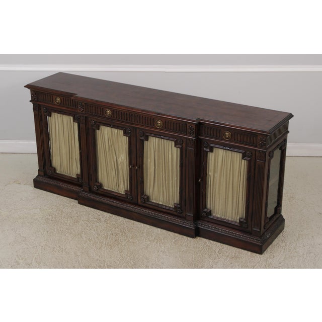 Traditional Hickory White Co Regency Sideboard Buffet Curio Cabinet For Sale - Image 3 of 18