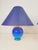 Blue Vintage Blue Ceramic Sphere Table Lamps, 1970s, Set of 2 For Sale - Image 8 of 10