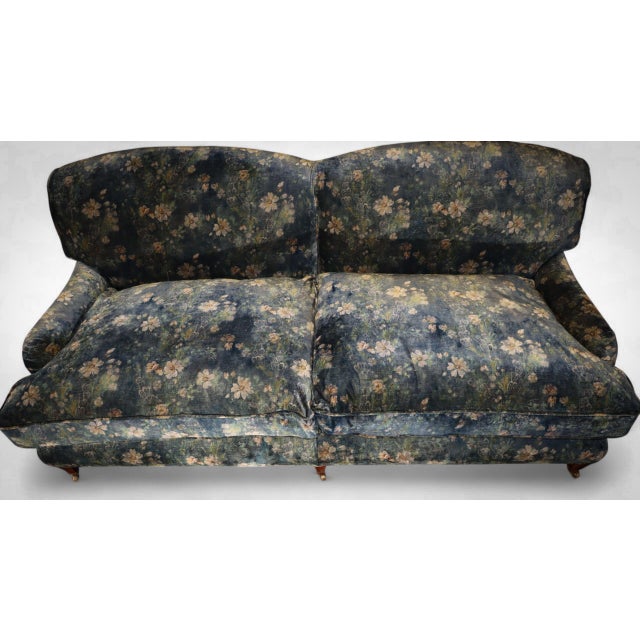 Up for grabs here is an exquisite george smith standard signature large 2 seater sofa in stunning gp & j baker velvet...