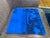 Asymmetric Blue Rug Pillow Cover For Sale - Image 4 of 14