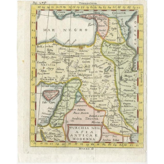 Antique Italian Map of Turkey in Asia by Buffier, 1780s For Sale - Image 3 of 12