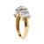 Contemporary 10K Yellow Gold 1.00 Cttw Diamond Starburst Ring Band (H-I Color, I1-I2 Clarity) - Ring Size 7 For Sale - Image 3 of 6
