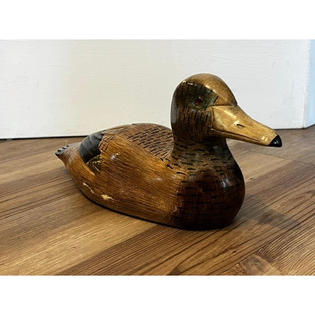 Vintage l.l. Bean Wood Duck Decoy For Sale - Image 4 of 7