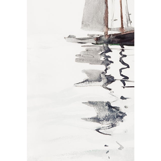 Not Yet Made - Made To Order Schooner Sailboat With Dory, Vintage Art Print Reproduction, 24″ × 36″ For Sale - Image 5 of 7