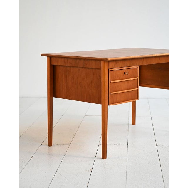 Teak Desk with Drop-Leaf, 1960s For Sale - Image 6 of 12