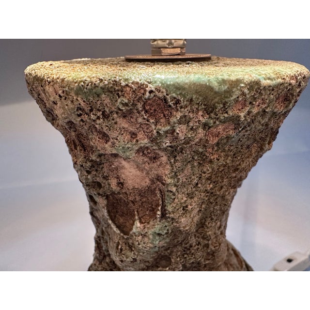 Large Sculptural Glazed Ceramic Art Table Lamp by Walter Gerhards, 1960s For Sale - Image 14 of 18