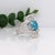 Modern 4.6Ct Blue Zircon Ring With Earth Mined Diamonds: Solid 14k Gold, Oval 10x8mm, Size 6.75 For Sale - Image 3 of 6