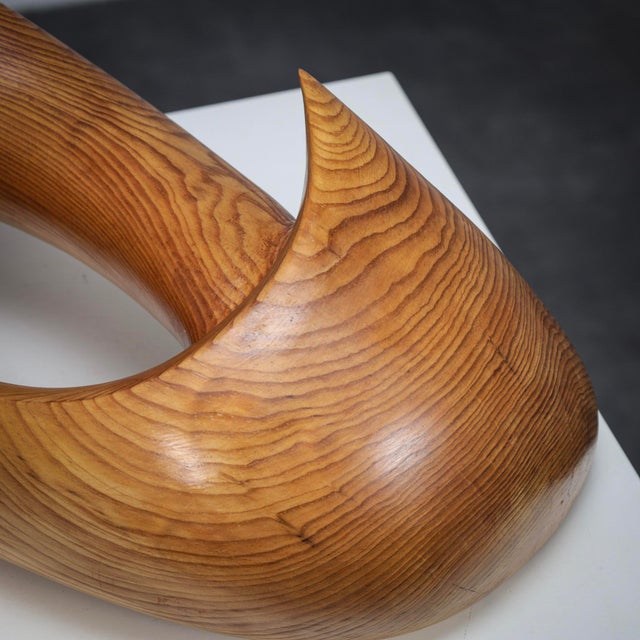 Wood Ineke Van Zuuren, Flying Solo Organic Sculptural Form, 1970s, Pine For Sale - Image 7 of 8