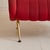 Mid-Century Modern Italian Red Channeled Armchair with Brass Legs, 1950s - 4 Available For Sale - Image 3 of 11