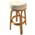 Rattan Double Stand Arched Barstool With Ivory Upholstered Plush Seat, Pair For Sale - Image 11 of 12