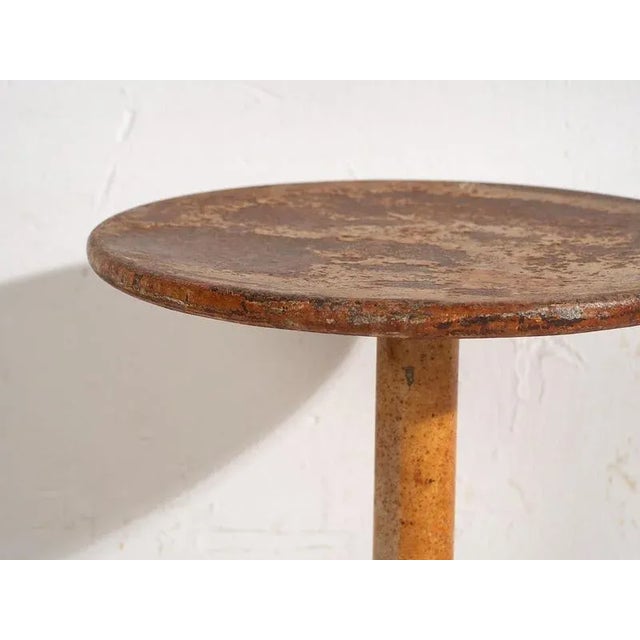 Industrial Style Metal Stool, 1950 For Sale - Image 5 of 6