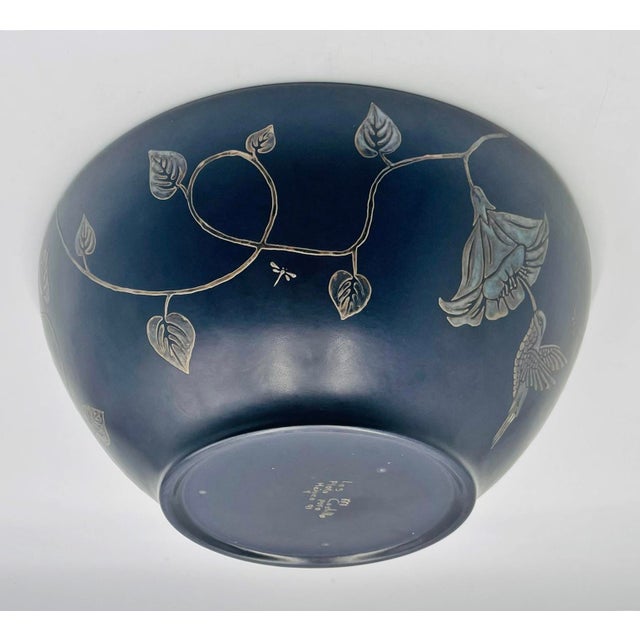 Emilia Castillo for Los Castillo Plata Pura Porcelain & Silver Bowl, Taxco, 1991 For Sale - Image 11 of 18