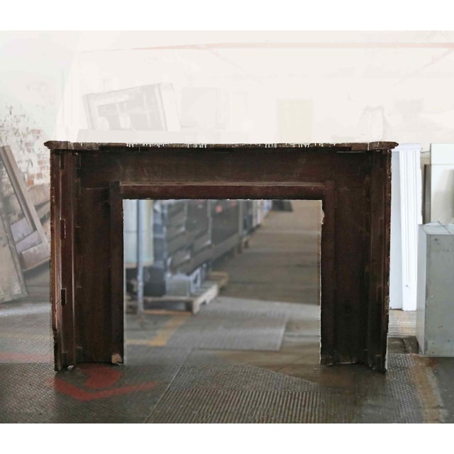 Antique White Painted Victorian Fireplace Mantel For Sale - Image 4 of 6