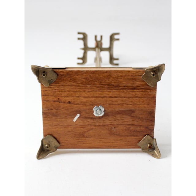 Vintage Hollywood Regency Brass Fireplace Tools Set With Wood Handles For Sale - Image 17 of 18