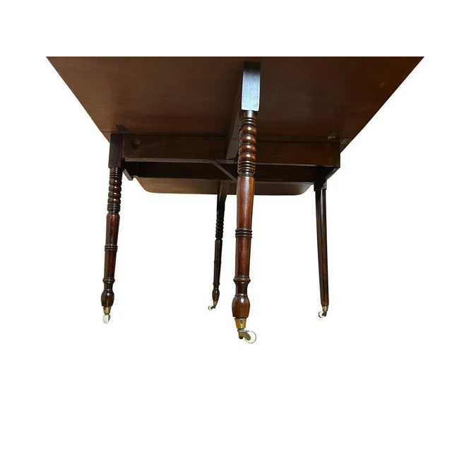 Foldable Side Table on Wheels, 1910s For Sale - Image 5 of 7