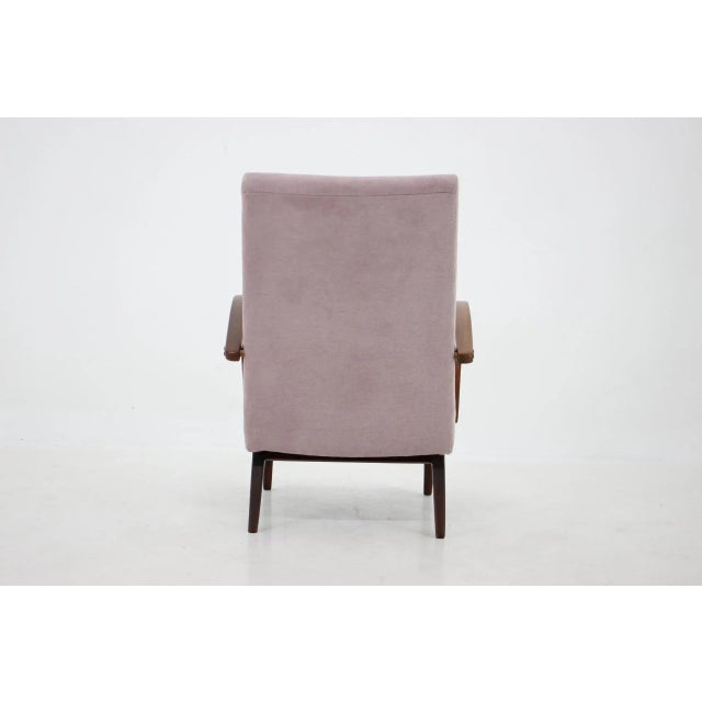 1960s Mid-Century Modern Brown Teak Armchair 1960s For Sale - Image 5 of 9