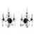 Schonbek Nouveau Three Light Crystal Sconces Pair For Sale
