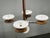 Metal Czech Art Deco Chrome and Opaline Glass Chandelier in Walnut, 1930s For Sale - Image 7 of 17