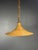 Mid-Century Modern Italian Witch Hat Pencil Reed Rattan Bamboo and Brass Pendant Lamp, 1970s For Sale - Image 6 of 12