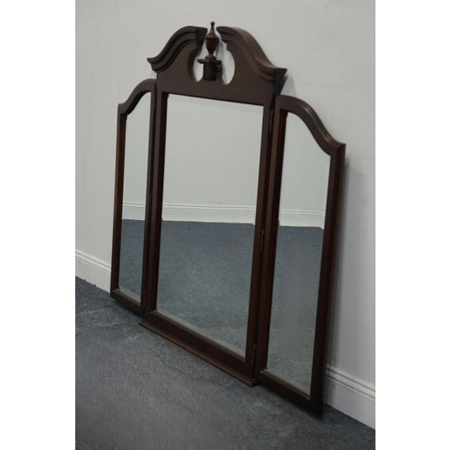KINCAID FURNITURE Cherry Mountain III Traditional Style 58" Tri-View Pediment Mirror 71-116 50" High 58" Wide 2.5" Deep We...