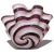 Mid 20th Century Vintage Murano Dark Purple Pink White Swirling Ribbons Italian Art Glass Decorative Fazzoletto Flower Vase For Sale - Image 5 of 8