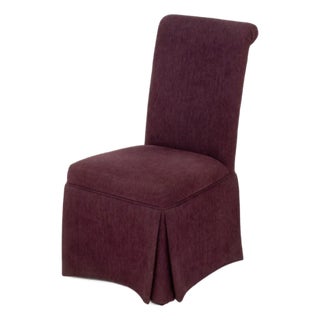 Contemporary Purple Upholstered Slipper Chair For Sale
