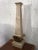 Mid-Century Modern Monumental Maitland Smith Tessellated Marble Stone and Gilt Candlestick For Sale - Image 3 of 10