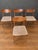 Stunning set of four walnut dining chairs designed by Paul Browning for Stanley Furniture, circa 1960’s. Sturdy,...