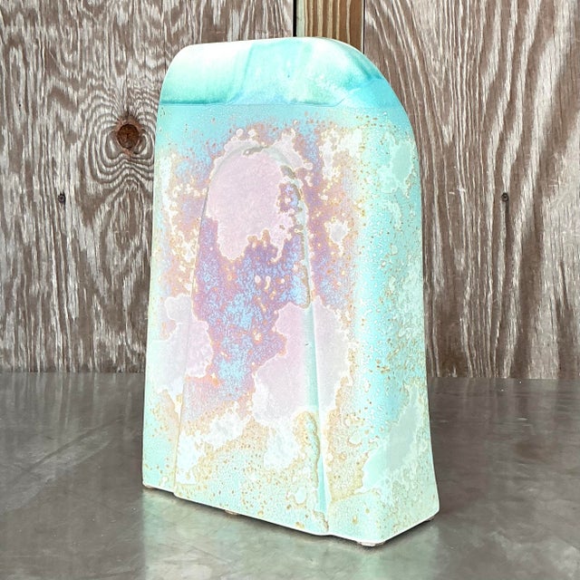 Tony Evans Vintage Boho Signed Tony Evans Vase For Sale - Image 4 of 5