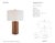 Kelly Wearstler by Visual Comfort Signature Vellig Medium Table Lamp in Terracotta Stained Concrete with Linen Shade...