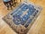 Textile Vintage Turkish Oushak Area Rug, Wool Pile, Royal Blue & Tan, 1900s, 5' x 7' For Sale - Image 7 of 15