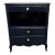 1970s Drexel Navy Lacquered Hutch / Server For Sale