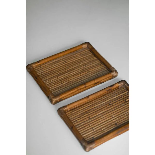 Bamboo Tray with Methacrylate Top For Sale - Image 3 of 8