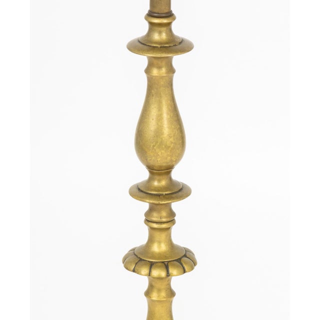 Vintage Federal Style Brass Tripod Torchere For Sale - Image 4 of 5