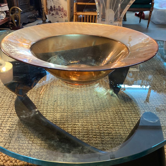 Handblown Gold Bowl Chairish