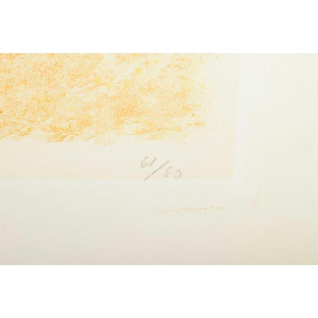 1960s Frede Christoffersen, Abstract Work in Yellow Tones, 1962, Color Lithograph on Paper For Sale - Image 5 of 6